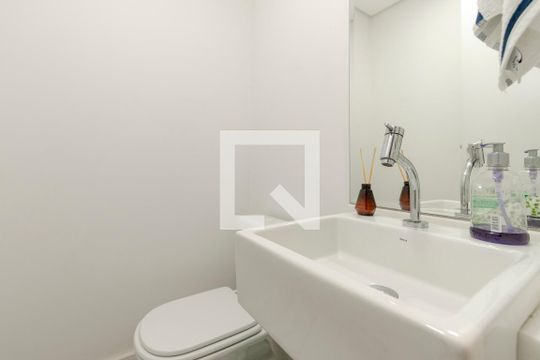 Apartamento no Jardim das Acácias com 3 quartos, varanda e academia no condomínio. Ideal para comprar. — Lavabo