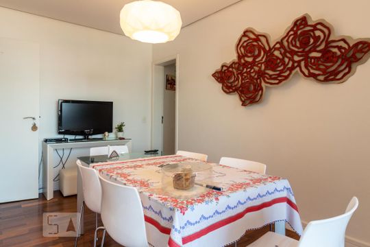 Para comprar um apartamento mobiliado com 3 quartos e varanda em Cidade Monções, venda com academia no condomínio. — Sala de Almoço