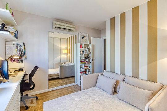 Venda de apartamento mobiliado na Vila Olímpia, com 2 quartos, varanda e closet. — Segundo dormitório