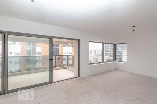 Comprar apartamento em Campo Belo com 3 quartos, varanda gourmet e academia no condomínio. — Detalhe Sala