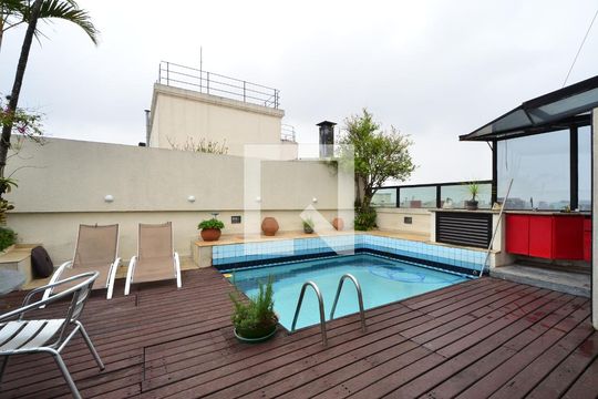 Apartamento à venda na Vila Clementino com 4 quartos, quintal, varanda e piscina no condomínio. — Piscina