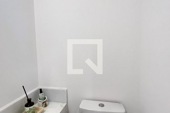 Apartamento mobiliado em Indianópolis, 2 quartos, academia e churrasqueira no condomínio. Ideal para comprar. — Lavabo