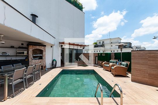 Comprar apartamento em Perdizes: 4 suítes, varanda, mobiliado, churrasqueira e academia no condomínio. — Piscina