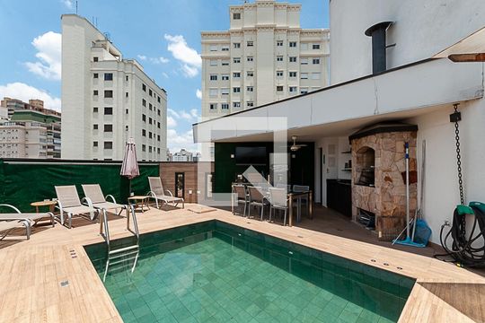 Comprar apartamento em Perdizes: 4 suítes, varanda, mobiliado, churrasqueira e academia no condomínio. — Piscina