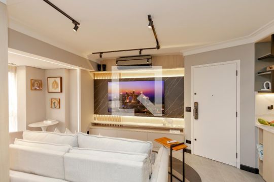 Apartamento à venda em Campo Belo: 3 quartos, varanda, closet, academia e pets permitidos. — Sala