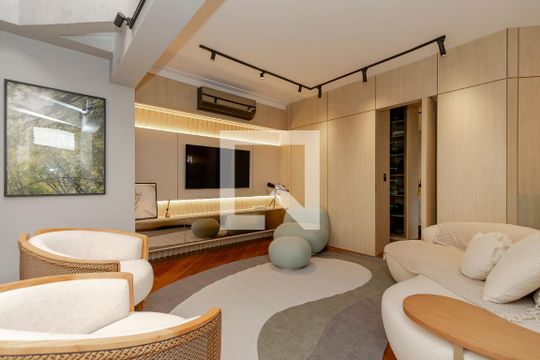 Apartamento à venda em Campo Belo: 3 quartos, varanda, closet, academia e pets permitidos. — Sala da Cobertura