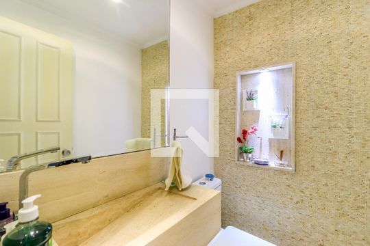 Apartamento mobiliado no Brooklin com 4 suítes e varanda, ideal para comprar. — Lavabo