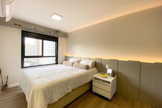 Apartamento na Vila Romana com 3 suítes, varanda e churrasqueira. Piscina no condomínio. Excelente compra! — Suíte 1