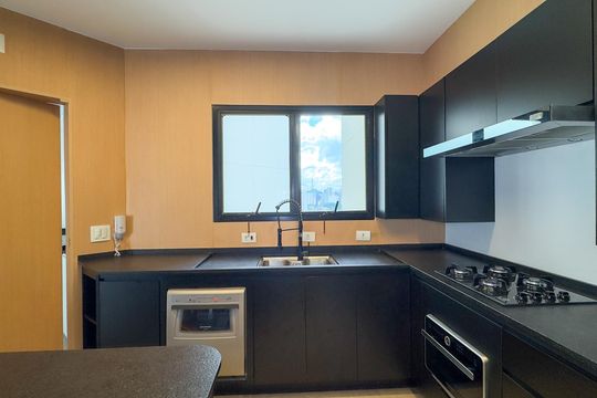Apartamento mobiliado com 2 quartos, 1 suíte, varanda e academia no condomínio. Ideal para comprar. — Cozinha