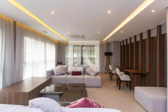 Comprar apartamento mobiliado com 3 quartos, piscina e academia no condomínio. — Área comum - Salão de festas