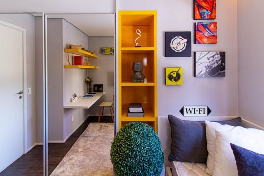 Comprar apartamento mobiliado com 3 quartos, piscina e academia no condomínio. — Suíte 1