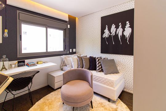 Comprar apartamento mobiliado com 3 quartos, piscina e academia no condomínio. — Suíte 3
