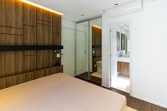 Comprar apartamento mobiliado com 3 quartos, piscina e academia no condomínio. — Suíte 2