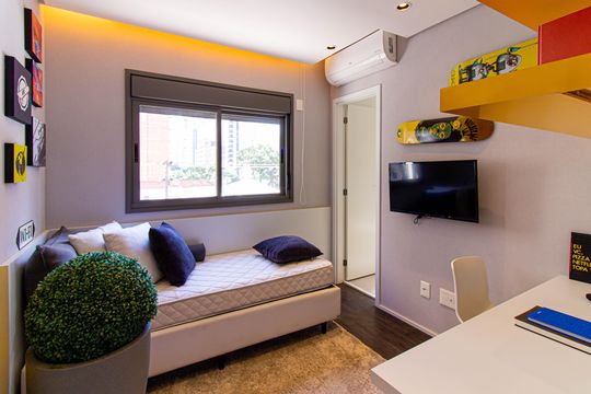Comprar apartamento mobiliado com 3 quartos, piscina e academia no condomínio. — Suíte 1