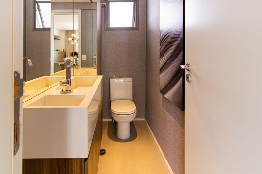 Comprar apartamento mobiliado com 3 quartos, piscina e academia no condomínio. — Lavabo