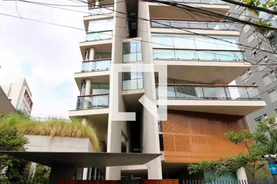 Compra apartamento mobiliado na Vila Nova Conceição com 2 quartos, varanda gourmet e piscina. — Fachada