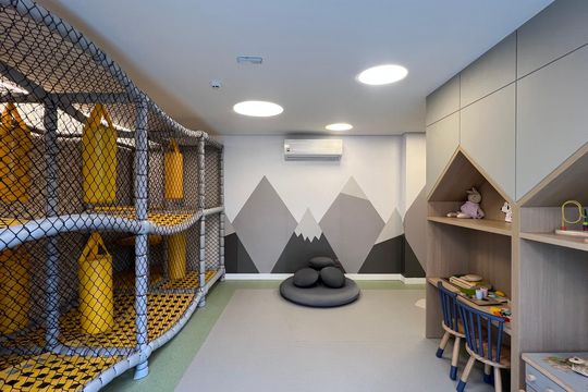 Apartamento com varanda, 2 quartos, churrasqueira e academia no condomínio para comprar. — Brinquedoteca