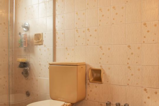 Apartamento com 4 quartos, varanda e academia na Vila Clementino, perfeito para comprar. — Banheiro da Suíte 1