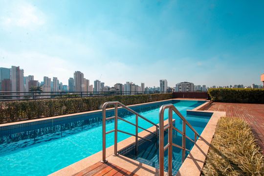 Apartamento com 1 quarto para alugar na Cidade Monções. — Área comum
