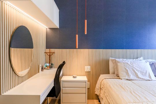 Comprar apartamento no Brooklin Novo com 3 quartos, mobiliado e ideal para quem tem animais de estimação. — Suíte