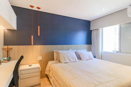 Comprar apartamento no Brooklin Novo com 3 quartos, mobiliado e ideal para quem tem animais de estimação. — Suíte