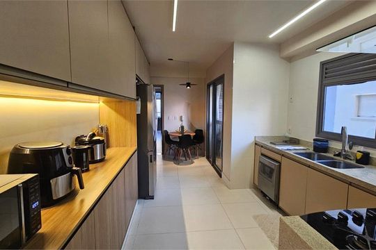 Comprar apartamento mobiliado no Brooklin com 3 quartos, quintal, varanda e churrasqueira no condomínio. — foto 13