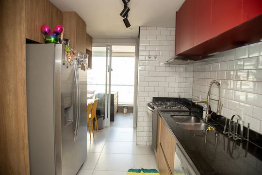 Apartamento para comprar: 3 quartos, closet, academia, mobiliado. — Cozinha e Área de Serviço