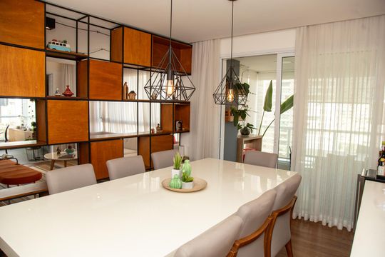 Apartamento para comprar: 3 quartos, closet, academia, mobiliado. — Sala de Jantar
