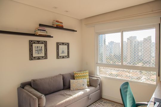 Apartamento para comprar: 3 quartos, closet, academia, mobiliado. — Escritório