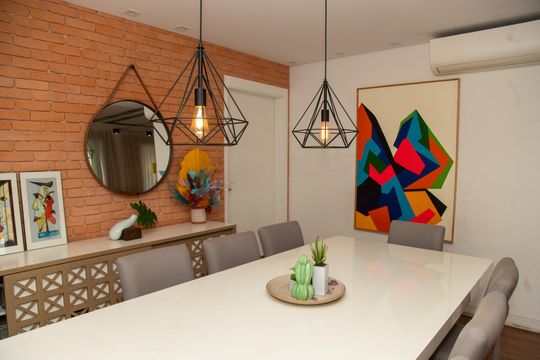 Apartamento para comprar: 3 quartos, closet, academia, mobiliado. — Sala de Jantar