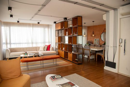 Apartamento para comprar: 3 quartos, closet, academia, mobiliado. — Sala
