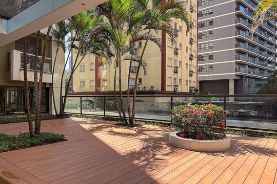 Venda de apartamento mobiliado na Vila Olímpia com 2 quartos e varanda gourmet. — Área comum