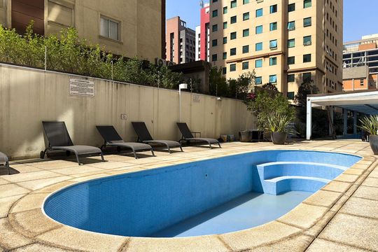 Venda de apartamento mobiliado na Vila Olímpia com 2 quartos e varanda gourmet. — Área comum