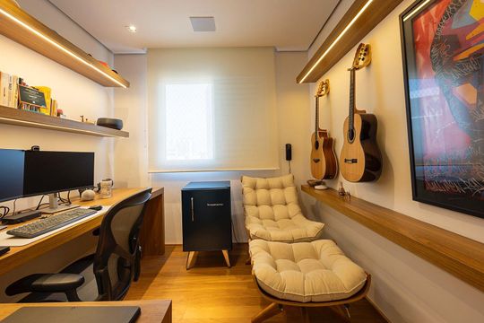 Venda de apartamento mobiliado na Vila Olímpia com 2 quartos e varanda gourmet. — Quarto 2