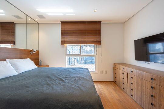Venda de apartamento mobiliado na Vila Olímpia com 2 quartos e varanda gourmet. — Quarto 1