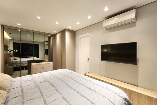 Venda de apartamento mobiliado com 3 suítes, piscina e churrasqueira no condomínio. — Suíte 3