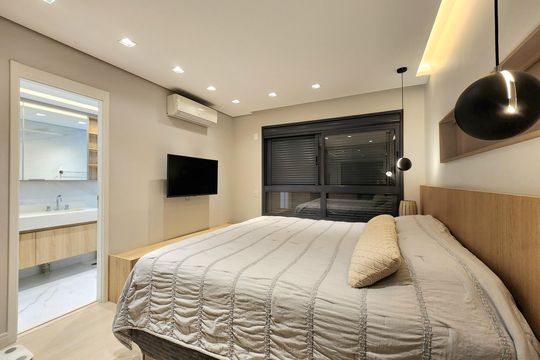 Venda de apartamento mobiliado com 3 suítes, piscina e churrasqueira no condomínio. — Suíte 3