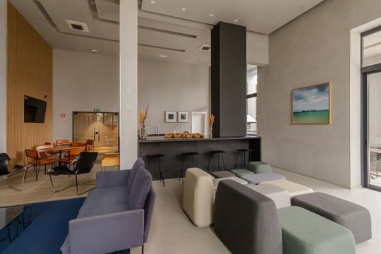 Apartamento em Moema para compra: 3 suítes, closet, churrasqueira, pets permitidos. — Área comum - Salão de festas