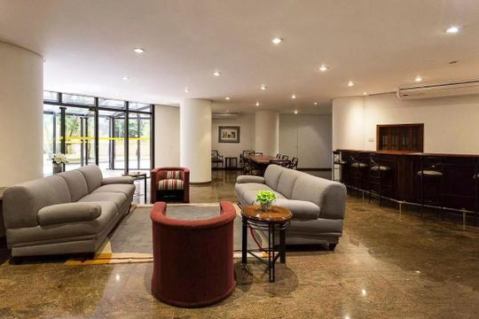 Apartamento em Indianópolis para compra, 3 quartos e academia no condomínio. — Área comum - Salão de festas