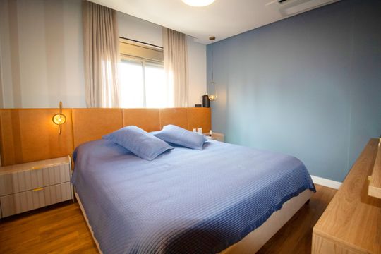 Comprar apartamento mobiliado com 1 suíte e closet. Piscina, academia e churrasqueira no condomínio. — foto 14