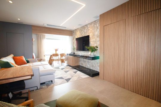 Comprar apartamento mobiliado com 1 suíte e closet. Piscina, academia e churrasqueira no condomínio. — foto 7