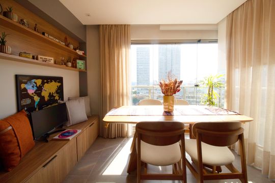 Comprar apartamento mobiliado com 1 suíte e closet. Piscina, academia e churrasqueira no condomínio. — foto 10