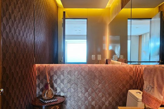Compra de apartamento mobiliado em Água Branca, com 4 quartos e varanda gourmet. — Lavabo