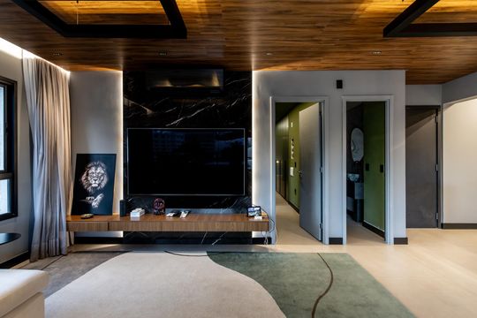 Comprar apartamento mobiliado com 3 quartos, piscina e academia no condomínio. Pets permitidos. — Sala