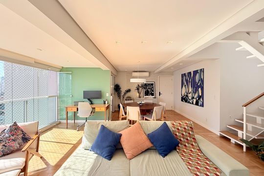 Apartamento no Brooklin com 2 suítes e churrasqueira, ideal para comprar e ter animais. — Sala 