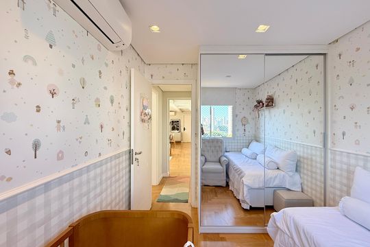 Apartamento no Brooklin com 2 suítes e churrasqueira, ideal para comprar e ter animais. — Quarto 2