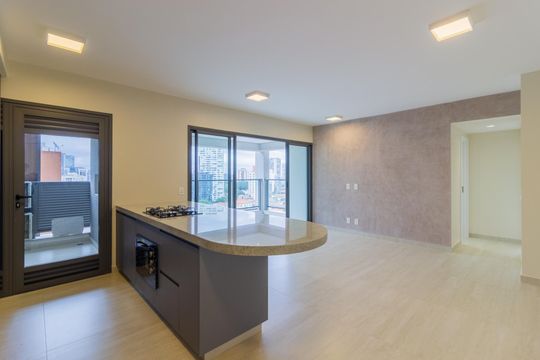 Comprar apartamento com 2 quartos, varanda e pets permitidos. — Sala/Cozinha