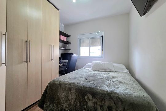 Venda de apartamento mobiliado na Vila Olímpia com 3 quartos, piscina e academia no condomínio. — Quarto 3