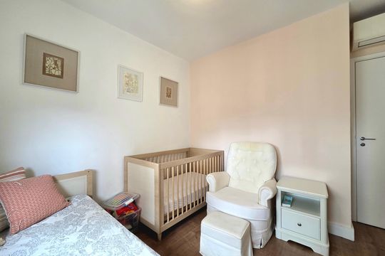 Venda de apartamento mobiliado na Vila Olímpia com 3 quartos, piscina e academia no condomínio. — Quarto 2