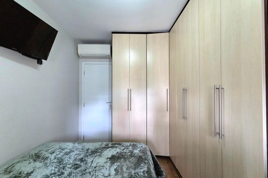 Venda de apartamento mobiliado na Vila Olímpia com 3 quartos, piscina e academia no condomínio. — Quarto 3